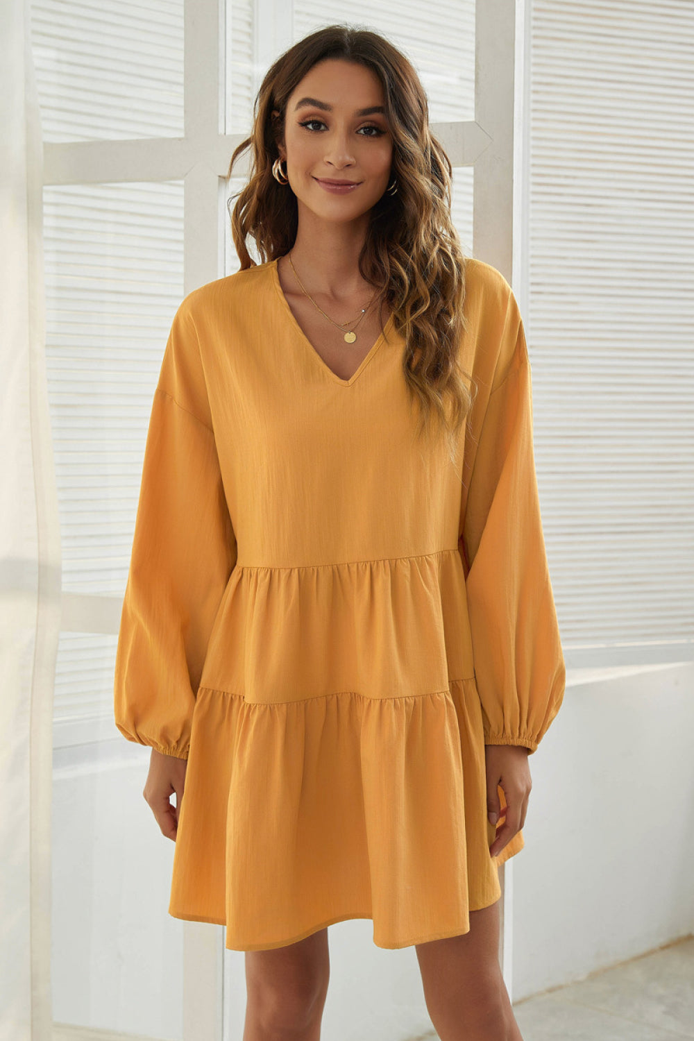 Puff Sleeve Tiered Dress - Absolute Fashion 2020