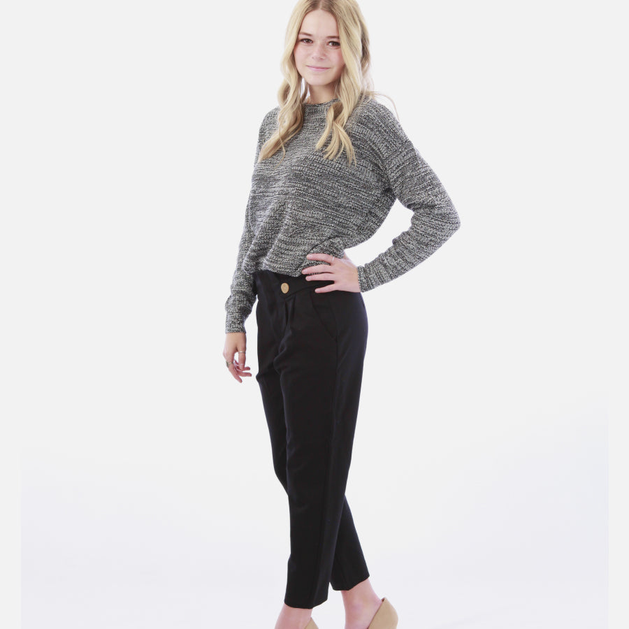 Sweater with Lace Up Back
