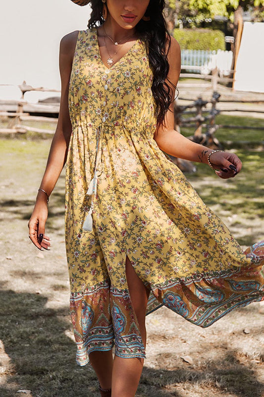 Floral Boho Mixed Print Dress - Absolute Fashion 2020