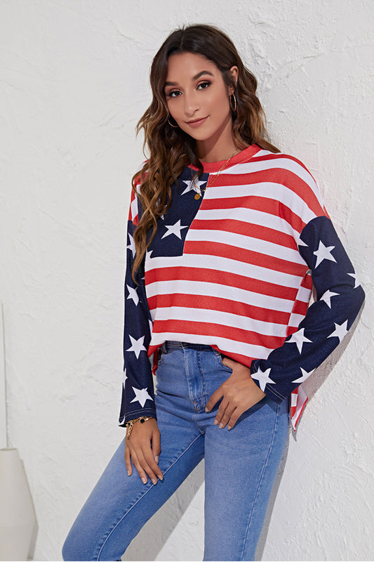 Striped Print Long Sleeve Tee - Absolute Fashion 2020