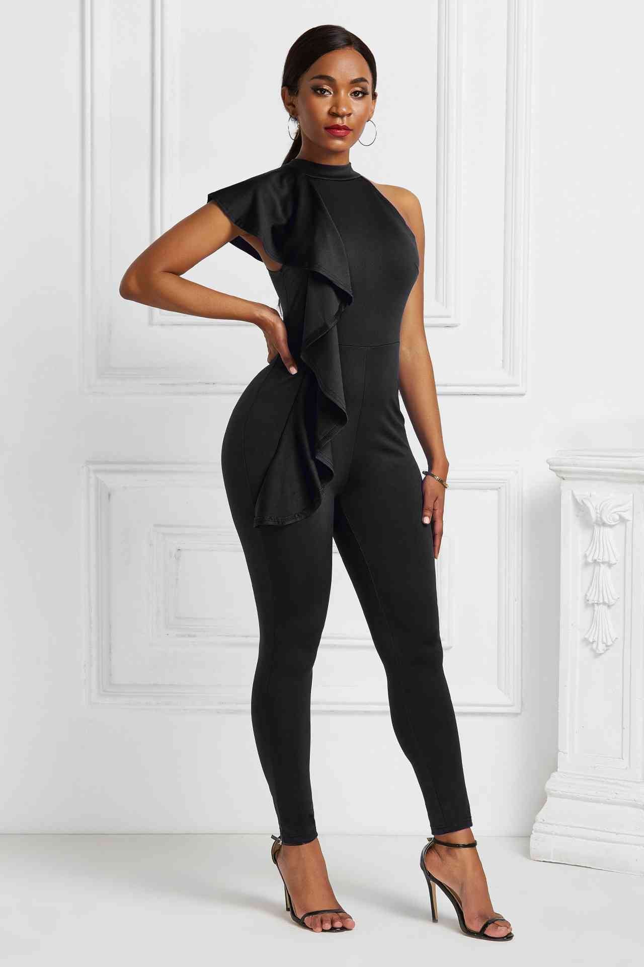Flounced Sleeveless Jumpsuit - Absolute Fashion 2020