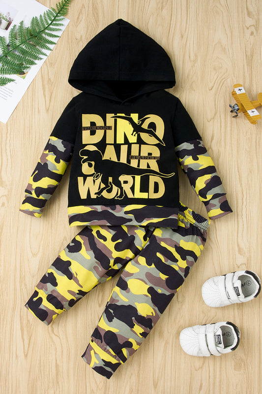 Girls Camouflage Hoodie and Pants Set