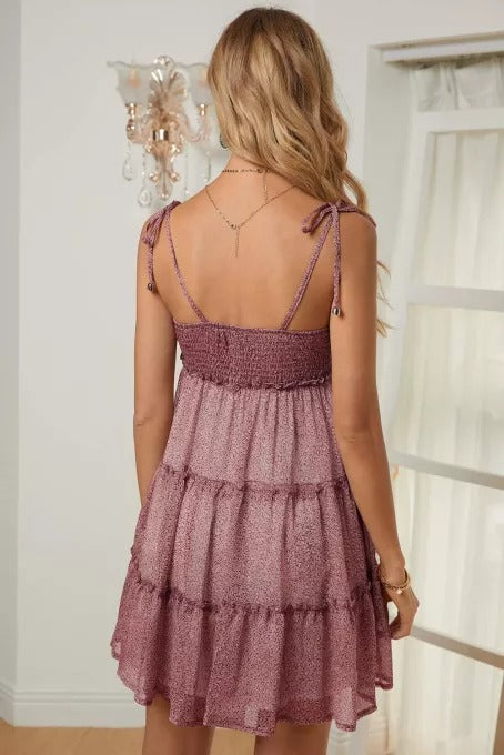 A-line Layered Ruffled Floral Dress - Absolute Fashion 2020