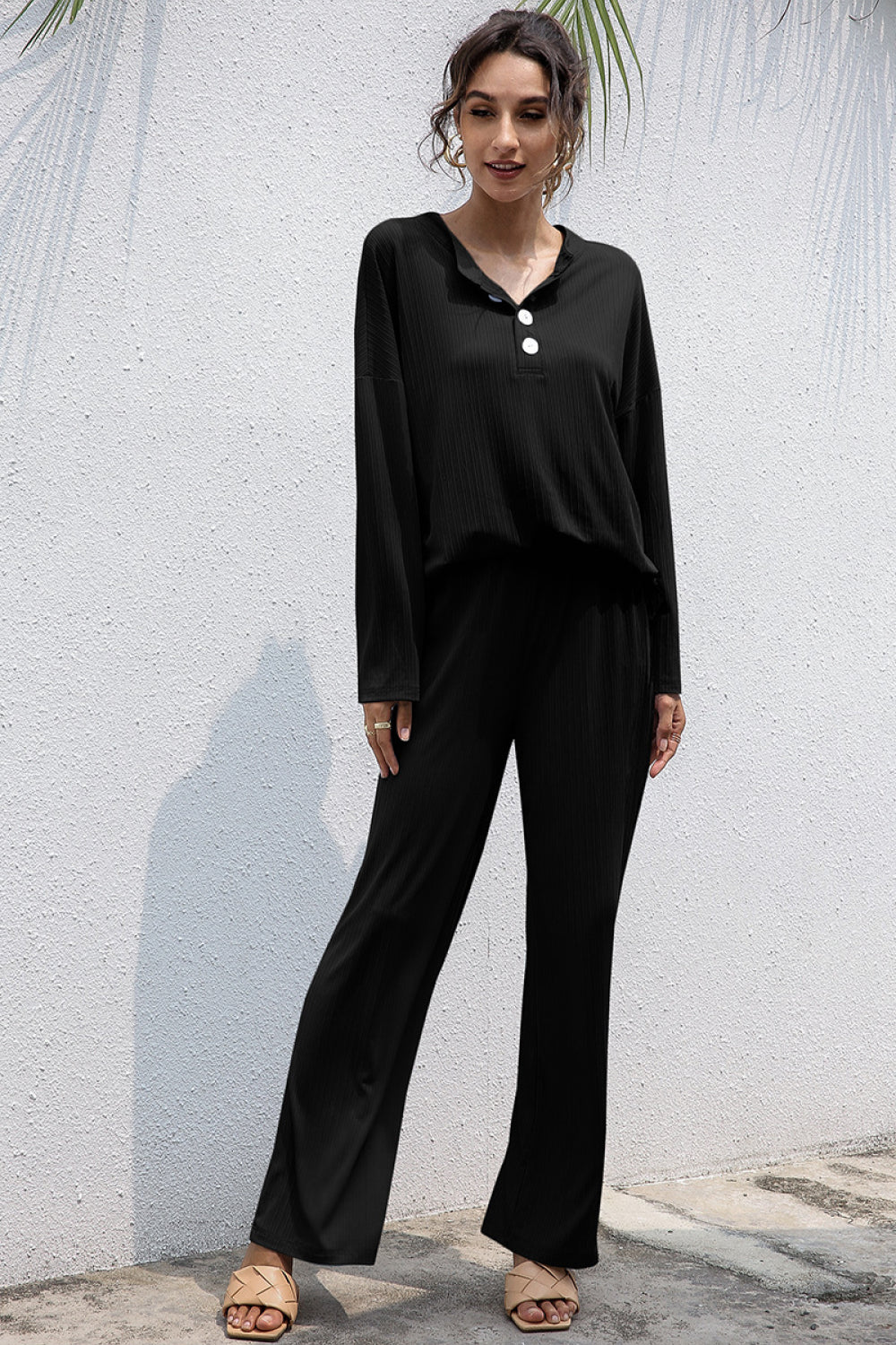 Three Buttons Home Wear Set - Absolute Fashion 2020