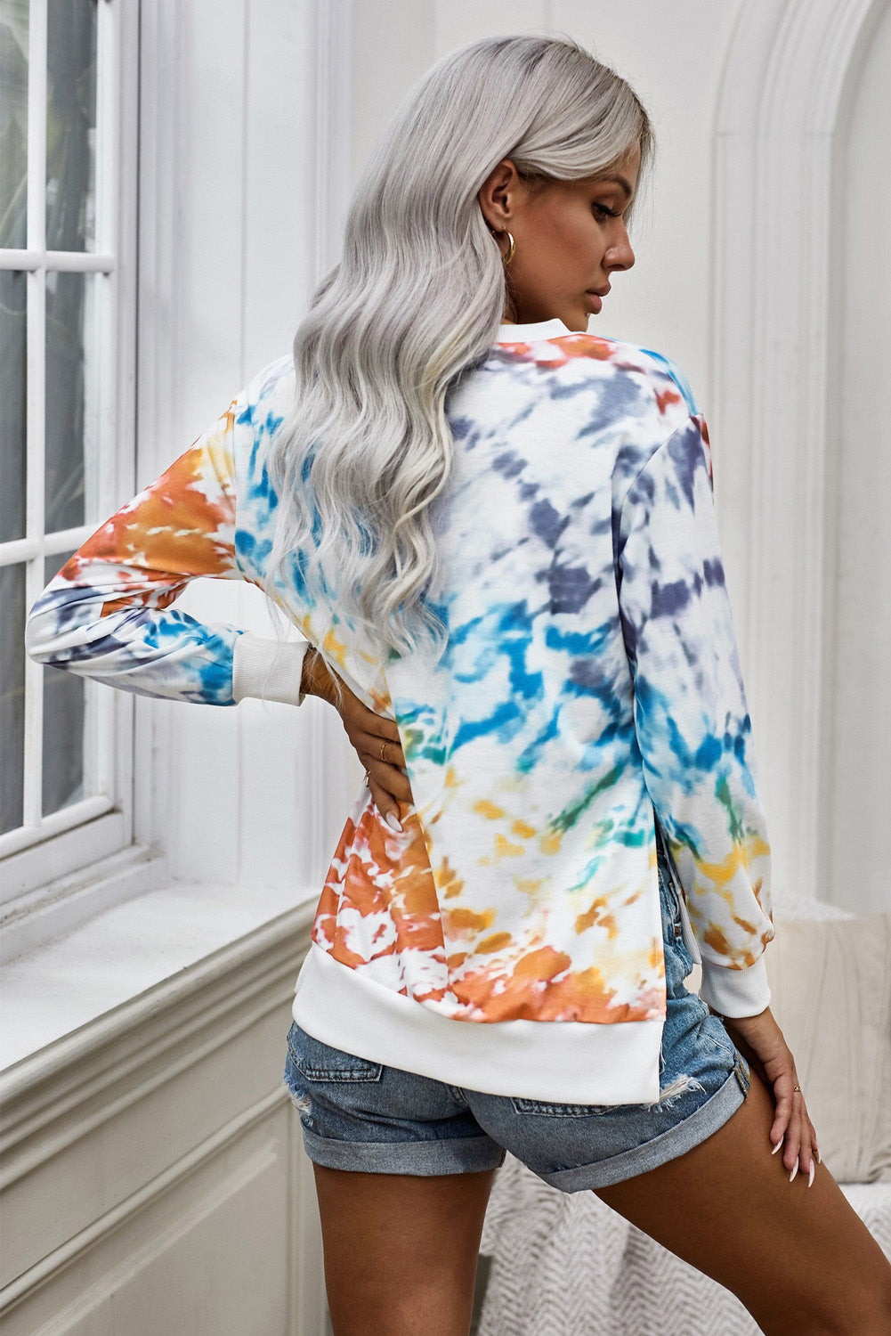 Tie-Dye High Low Sweatshirt - Absolute Fashion 2020