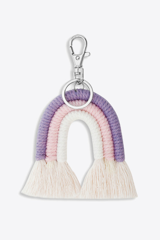 Rainbow Fringe Keychain