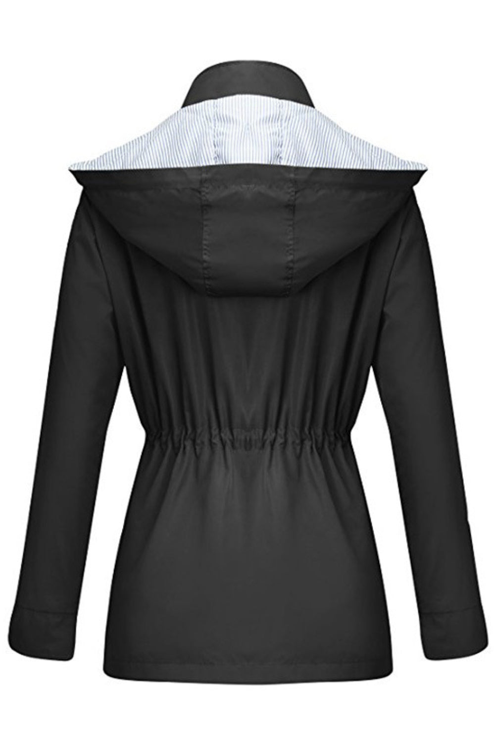 Drawstring Waist Flap Pocket Raincoat - Absolute Fashion 2020