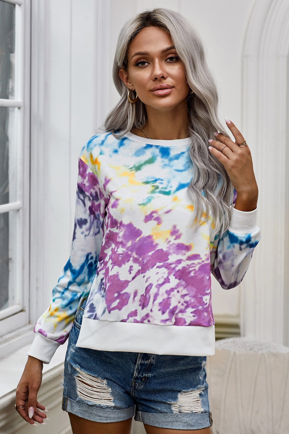 Tie-Dye High Low Sweatshirt - Absolute Fashion 2020