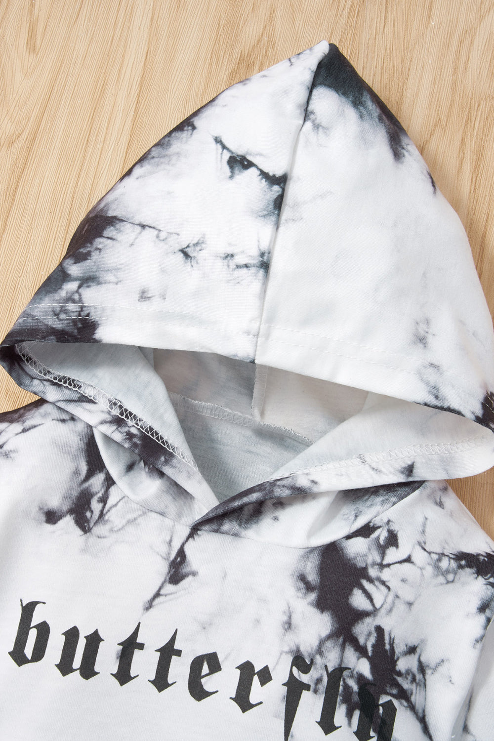 Baby Girls' Tie-Dye Cropped Hoodie and Spliced Pants