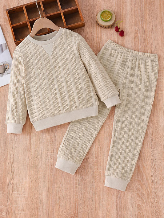 Kids Textured Top and Joggers Set