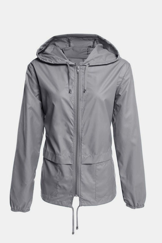 Zip-front Raincoat Windbreaker Jacket - Absolute Fashion 2020