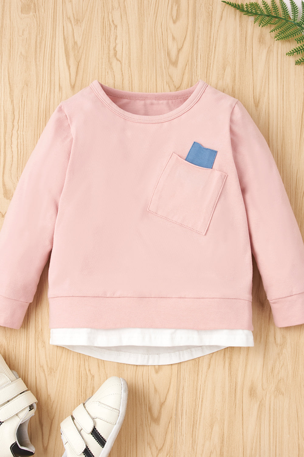 Girls Round Neck Sweatshirt and Pants Set