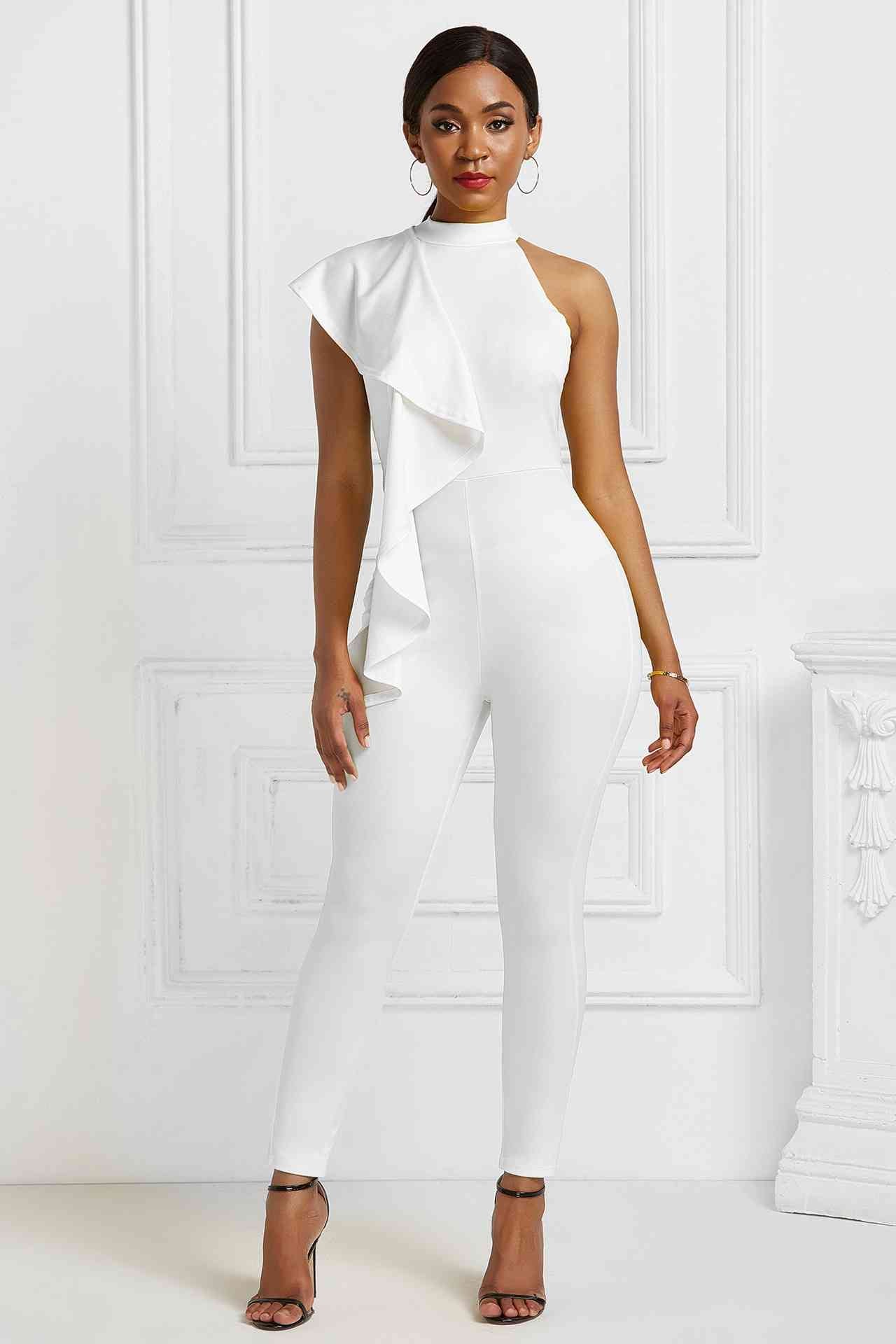 Flounced Sleeveless Jumpsuit - Absolute Fashion 2020