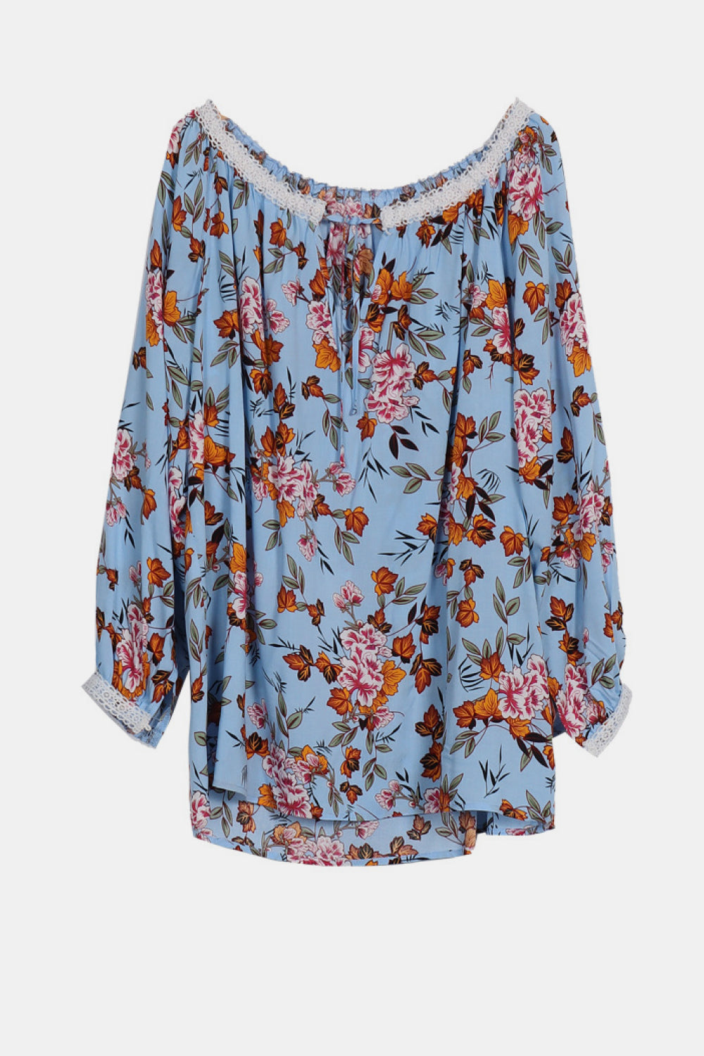 Floral Off Shoulder Long Sleeve Top