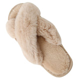 Faux Fur Crisscross Strap Slippers - Absolute fashion 2020