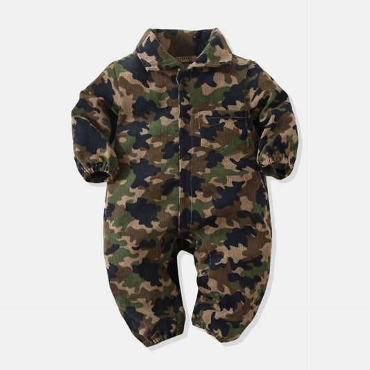 Baby Camouflage Jumpsuit with Pocket