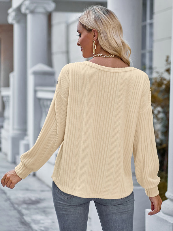 Shoulder Detail Round Neck Top - Absolute fashion 2020