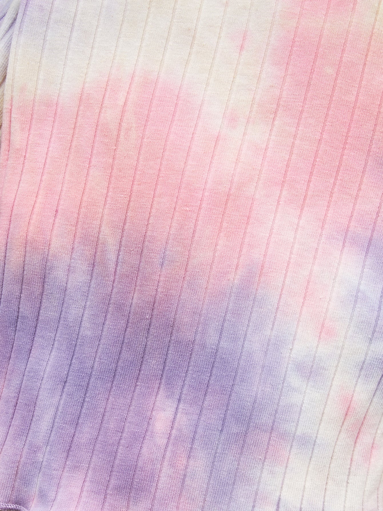 Baby Girl Tie-Dye Ribbed Bell Sleeve Top and Bell Bottoms Set