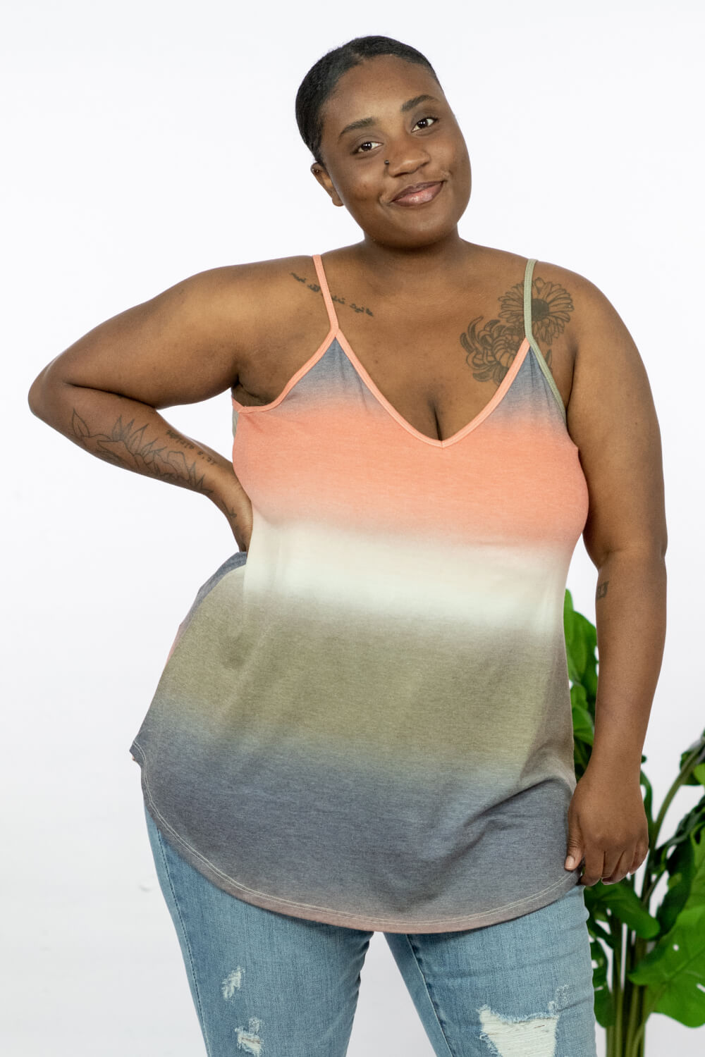 Zenana Sunset Dreams Full Size Ombre Reversible Tank