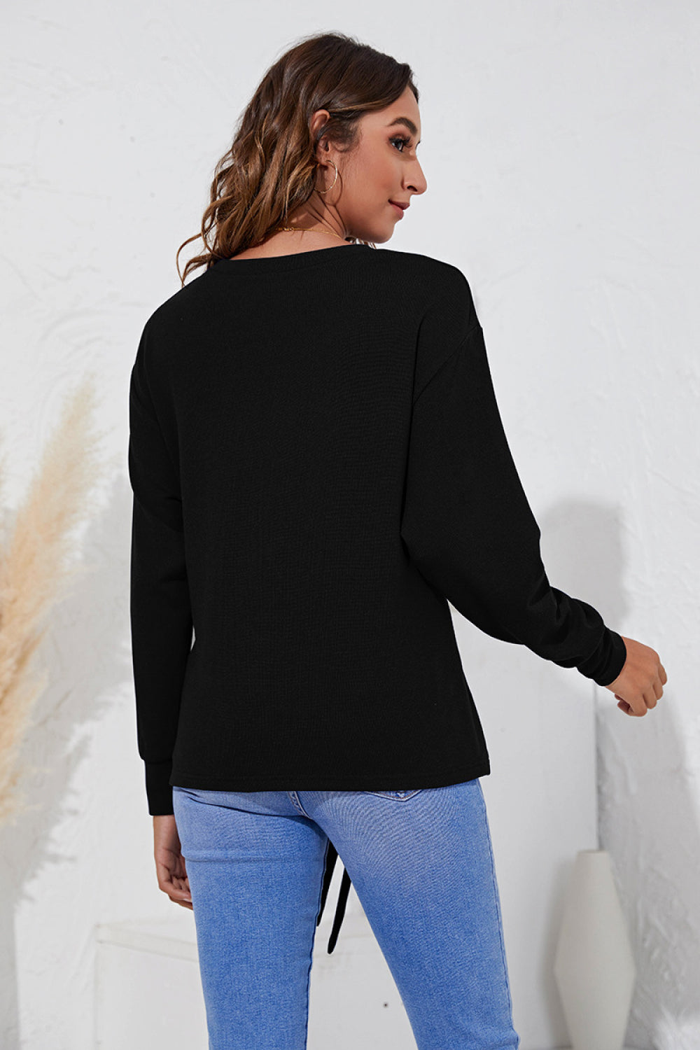 Round Neck Belted Top - Absolute Fashion 2020