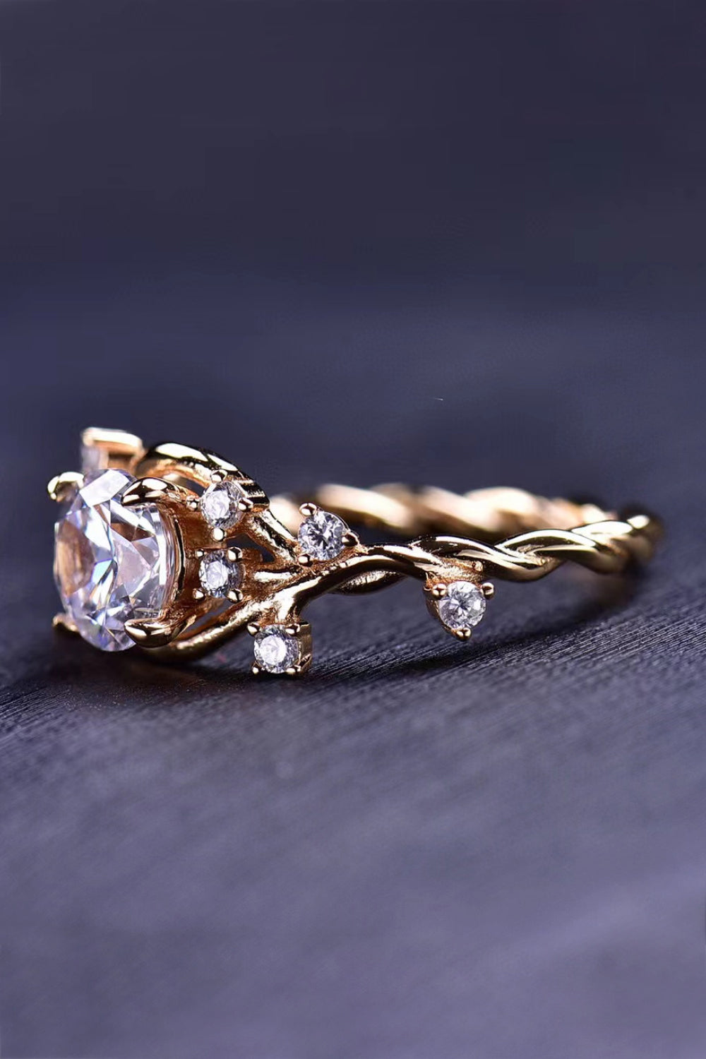 18K Gold-Plated 1 Carat Moissanite Ring