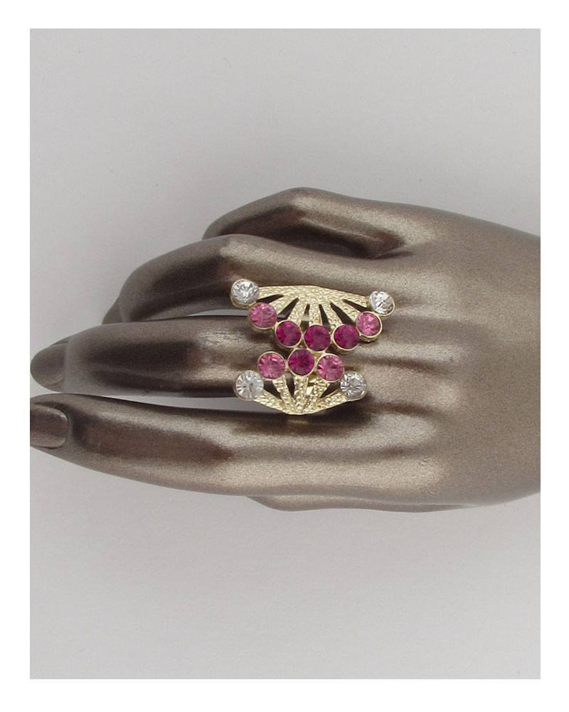 Adjustable rhinestone fan ring - Absolute Fashion 2020
