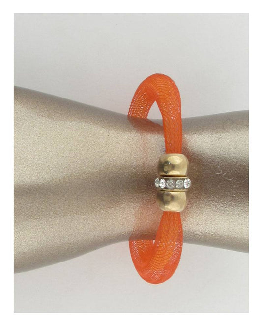 Stretch color mesh bead ball bracelet - Absolute Fashion 2020