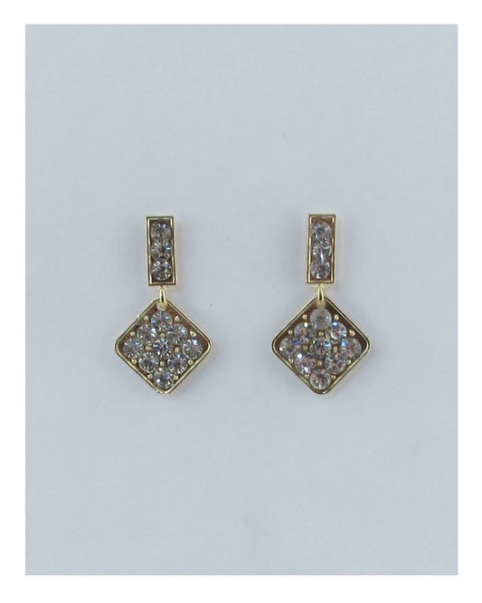 Rhinestone rhombus drop dangle earrings - Absolute Fashion 2020