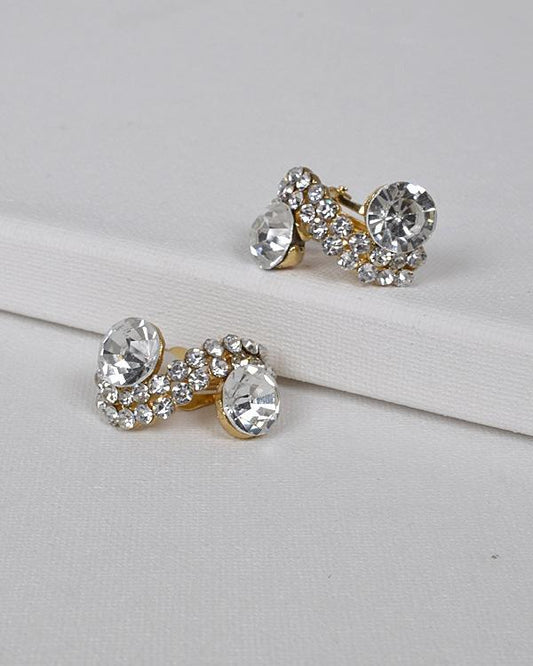 S Shaped Stone and Crystal Studded Earrings id.31435 - Absolute Fashion 2020