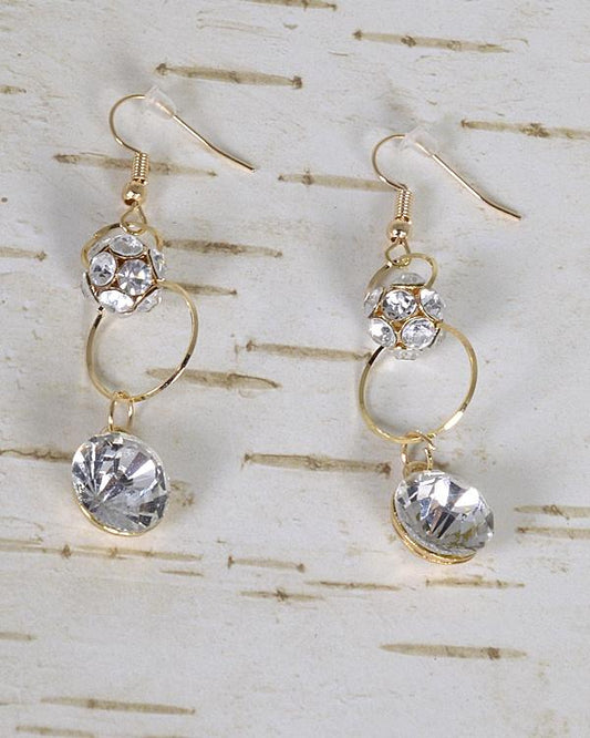 Stone and Crystal Studded Fishhook Drop Earrings id.31483 - Absolute Fashion 2020