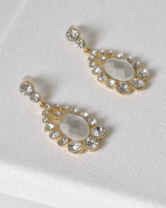 Stylish Crystal Studded Danglers - Absolute Fashion 2020