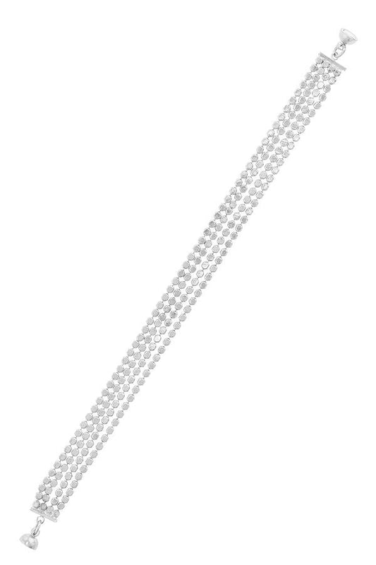 Shiny four row dotted chain bracelet - Absolute Fashion 2020