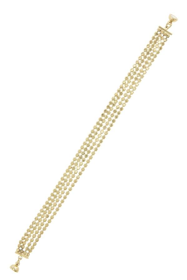 Shiny four row dotted chain bracelet - Absolute Fashion 2020