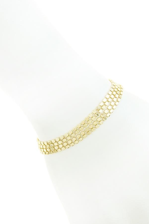 Shiny four row dotted chain bracelet - Absolute Fashion 2020
