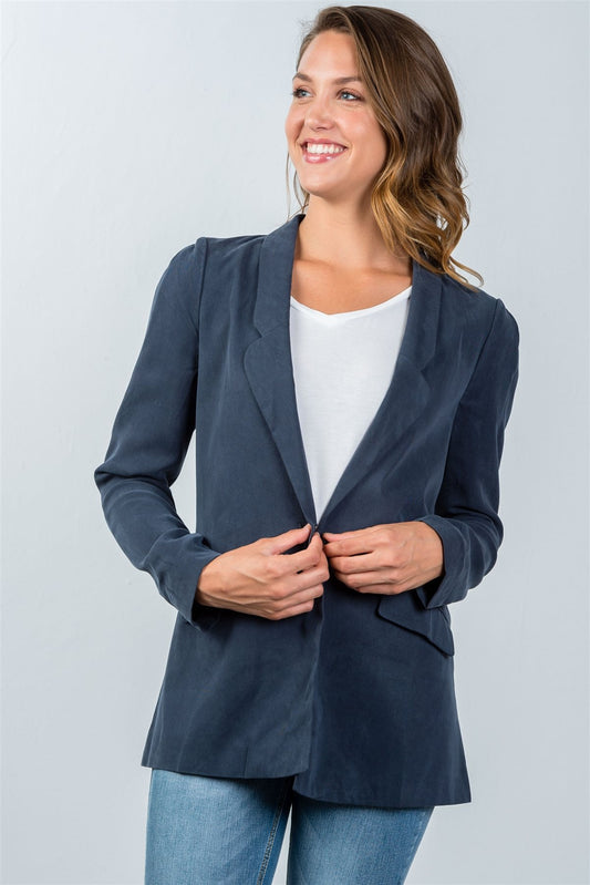 Ladies fashion one button closure blazer - Absolute Fashion 2020
