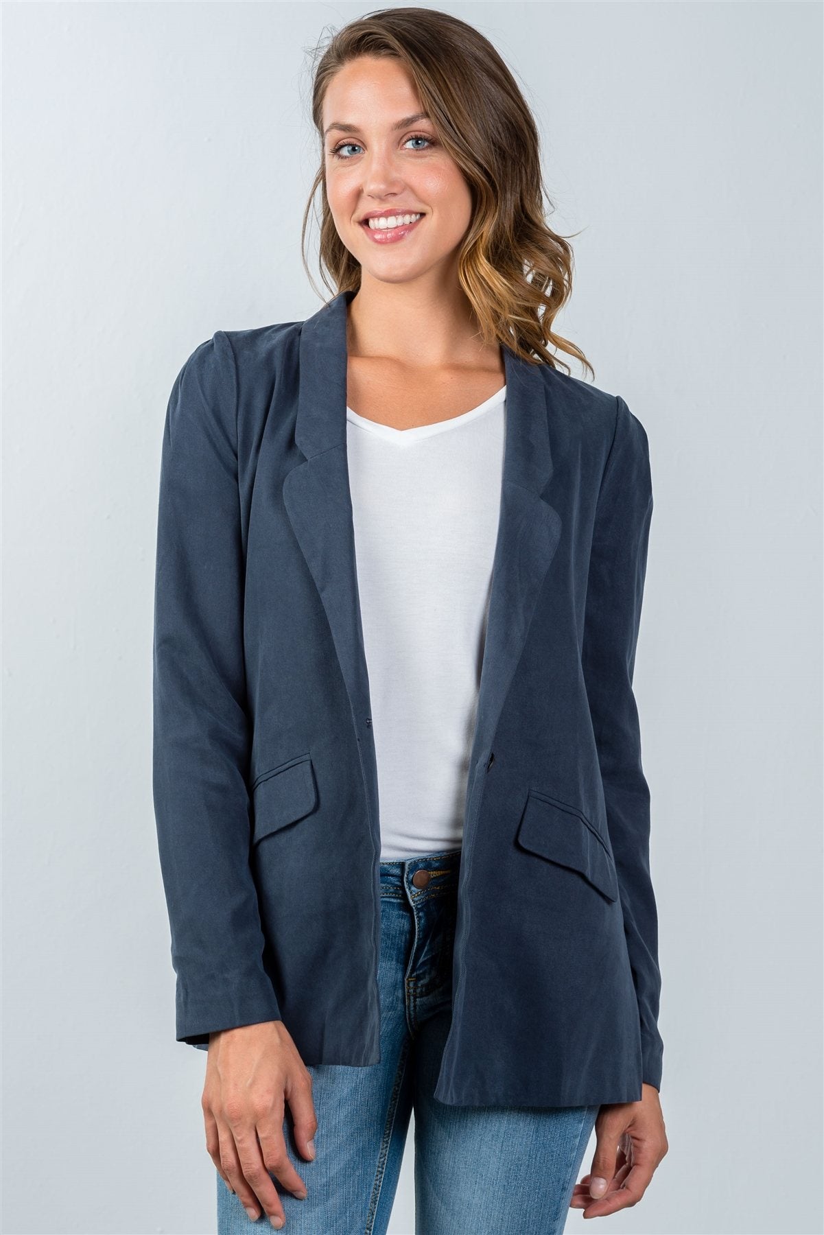Ladies fashion one button closure blazer - Absolute Fashion 2020