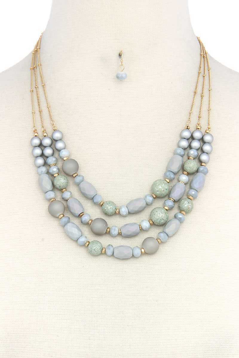 Beaded Layered Necklace - Absolute Fashion 2020