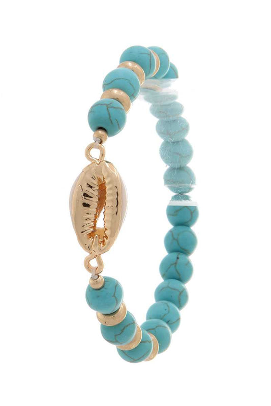 Coffee Bean Beaded Stretch Bracelet - Absolute Fashion 2020