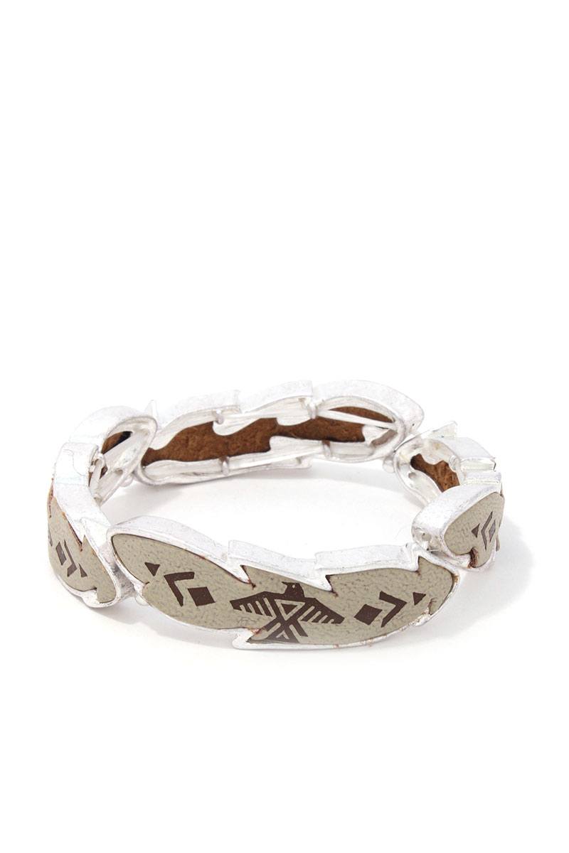 Aztec Stamped Stretch Bracelet - Absolute Fashion 2020
