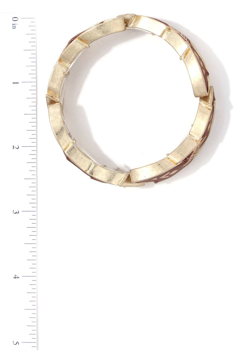 Aztec Stamped Stretch Bracelet - Absolute Fashion 2020