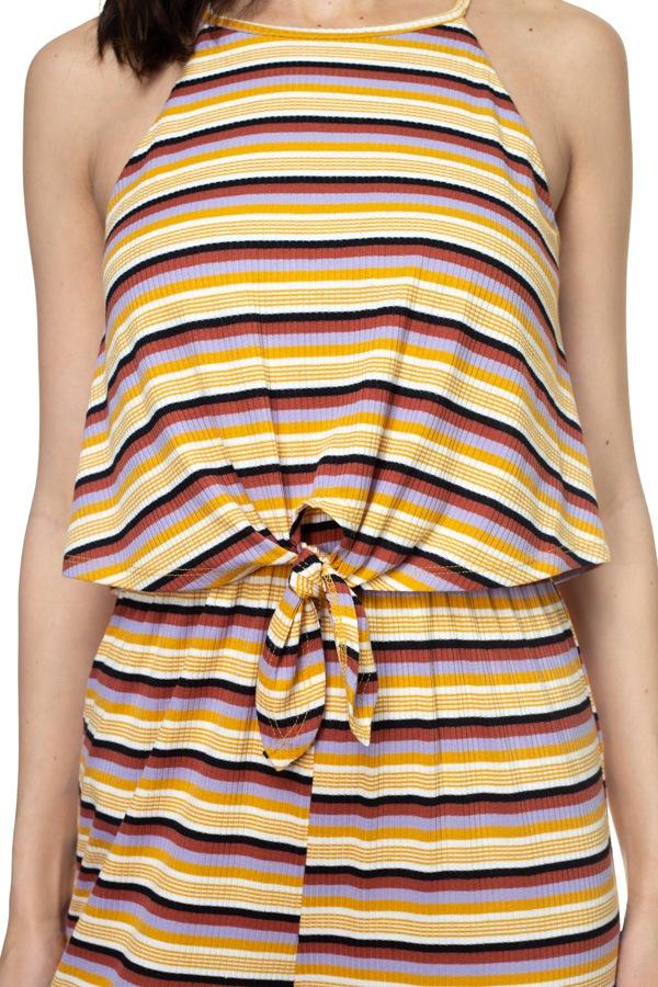 Sleeveless Stripe Jumpsuit - Absolute Fashion 2020