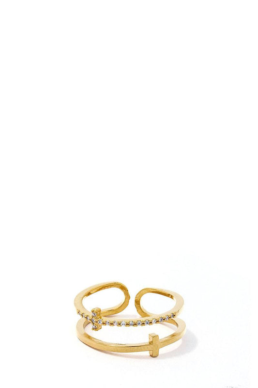 Fashion Cross Infinity Rhinestone Ring - Absolute Fashion 2020