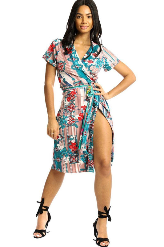 Wrapped Style Midi Dress - Absolute Fashion 2020
