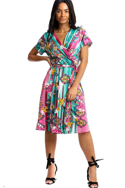 Wrapped Style Midi Dress - Absolute Fashion 2020