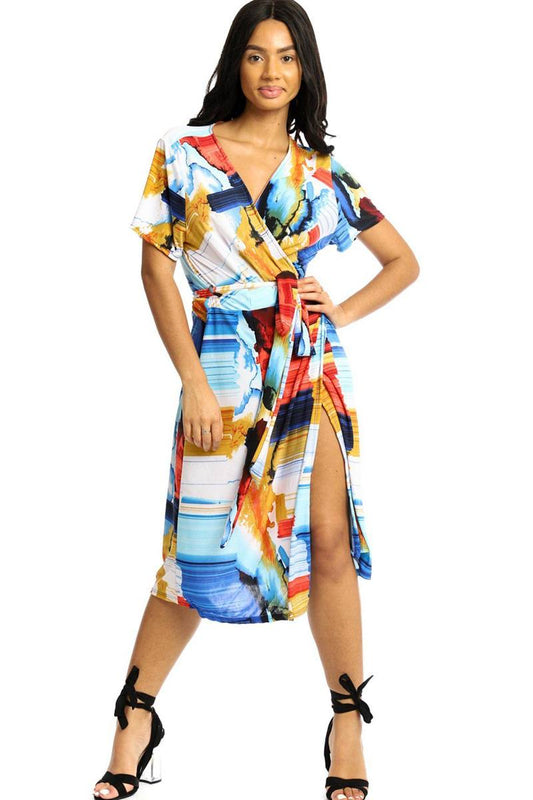 Wrapped Style Midi Dress - Absolute Fashion 2020