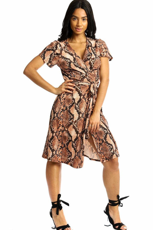 Wrapped Style Midi Dress - Absolute Fashion 2020