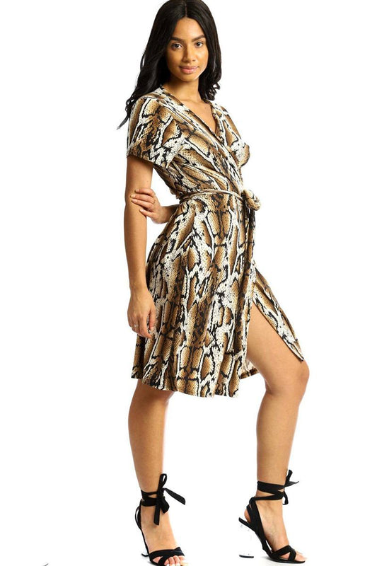 Wrapped Style Midi Dress - Absolute Fashion 2020