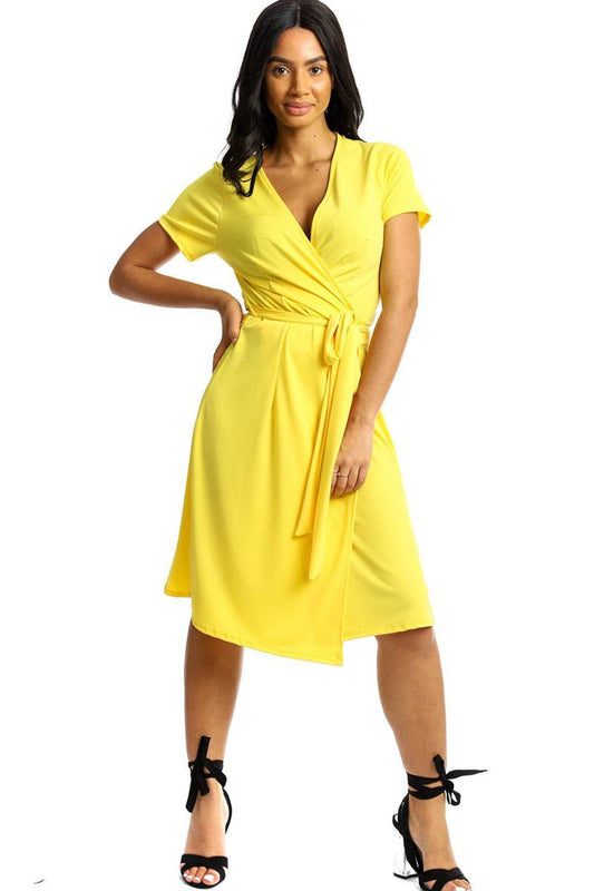 Wrapped Style Midi Dress - Absolute Fashion 2020
