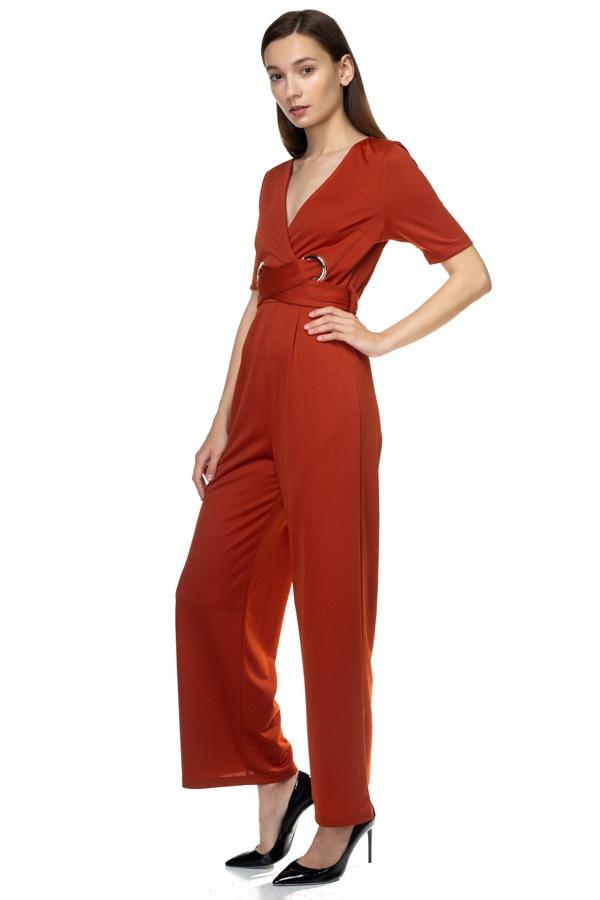 Grommets Belted Jumpsuit - Absolute Fashion 2020