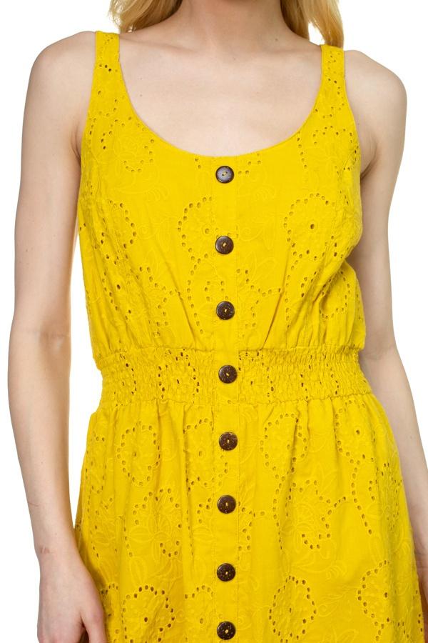 Floral Embroidered Sleeveless Dress - Absolute Fashion 2020